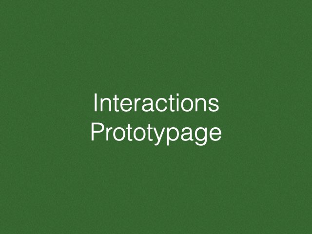 Interactions et prototypage