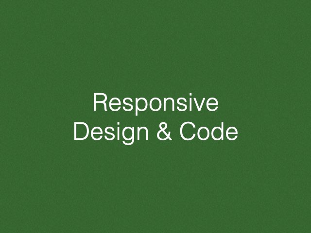 Responsive design et code